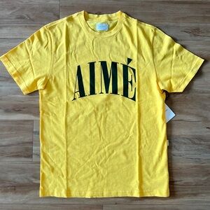 Aime Leon Dore yellow and black small tee